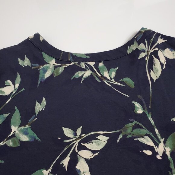 J Jill Womens Pure Jill Printed-Knit Midi Dress 2X Long Sleeve Floral Buttons - Picture 12 of 14